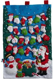 Bucilla Must Be Santa Advent Calendar Felt Applique Kit 86312 Christmas Advent Calendar Diy Felt Advent Calendar Advent Calendar Kit