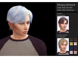 Honeyssims4 Recolor Retexture Wings Os1006 Hair Wings Mens Hairstyles Sims