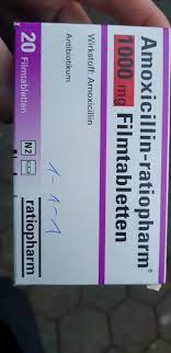 Amoxicillin Ratiopharm 1000 Mg Filmtabletten Bei Einer Mandelentzundung Gesundheit Und Medizin Medizin Antibiotika