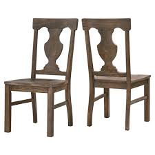 Rowyn wood extendable dining table set by inspire q artisan (table only), brown. Rowyn Wood Dining Fiddle Back Dining Chairs Set Of 2 By Inspire Q Artisan Overstock 14357273
