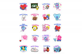 Ada isyarat skor, waktu pertandingan, dst. Line Hadirkan Stiker Bts Bt21 Antara News