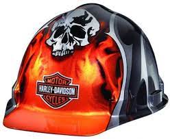 Harley Davidson Hard Hat Skull Flames Design Hdhhat30 Harley Davidson Flames Design Harley