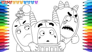 Exceptional drawings of pogo of the oddbods to print #drawings #oddbods #print. How To Draw Oddbods Coloring Book 65 Cute Drawing Coloring Dogcattoys Youtube