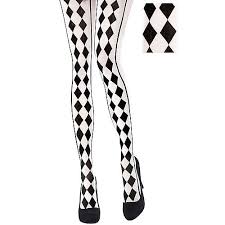 Black And White Tights Black White Harlequin Tights Black And White Tights Patterned Hosiery White Tights