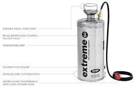Extreme Shower For Use With Any Gas Or Propane Stove Per Cary Can Heat Right On Stove Propane Stove Shower Pole Best Camping Stove