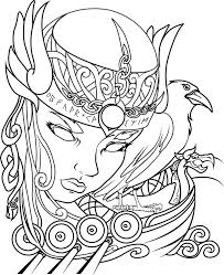 Did you mean horse ? Drawings Of Valkyrie Designs Sketch Coloring Page Viking Woman Valkyrie Tattoo Norse Tattoo