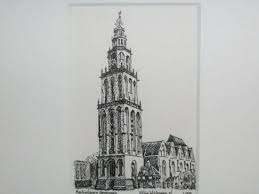 Drawing Martini Jittie Wildeman Groningen Toren Tekenen