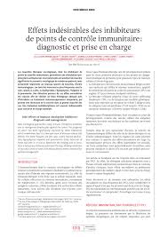 La plupart des effets secondaires de la chimiothérapie se manifestent à distance du traitement. Pdf Side Effects Of Immune Checkpoint Inhibitors Diagnosis And Management