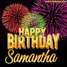 Not sure what birthday wishes to write in their card? Wishing You A Happy Birthday Samantha Best Fireworks Gif Animated Greeting Card Download On Funimada Com