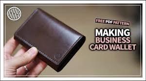 Business cards (bamboo, 10 per page, works with avery 5371 and similar) word. Leather Craft Making A Business Card Wallet Free Pdf Pattern Youtube