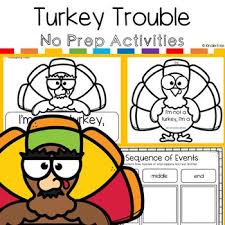 Turkey Trouble No Prep Activity Pack Activity Pack Holiday Lessons Book Turkey
