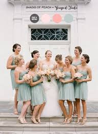 Shades Of Peach And Grayed Jade Wedding Grayed Jade Wedding Jade Wedding Wedding Colors