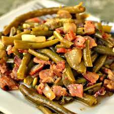 Heat bacon grease in large saucepan on medium high heat; Southern Green Beans Small Town Woman