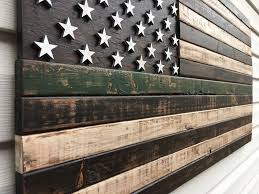 This flag is printed single reverse. Image Of Rustic Thin Green Line Flag American Flag Wall Art Wooden American Flag Thin Green Line