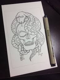 Maybe you would like to learn more about one of these? Snake And Skull Tattoo Flash Outline Brosuh Old School Tattoo Designs Tattoo Stencils Body Art Tattoos