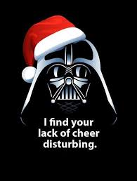 Even Vader Has Christmas Spirit Darth Vader Christmas Star Wars Christmas Christmas Humor