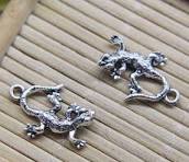 Wholesale Retro Gecko Animal Alloy Charms Pendant Jewelry DIY 21*14mm