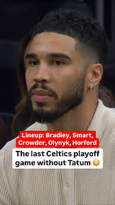 Tatum’s first career missed playoff game. 114 straight games before tonight  😳