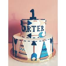 Birthday Cake For Baby Boy 1 Year India Arrow And Teepee 1st Birthday Cake By 2tarts Bakery Www 2tarts Com 1st Birthday Cakes Childrens Birthday Cakes Birthday Cake Kids