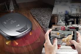 Lg Lg Vr9647ps Hom Bot Square Turbo Connecte Home Guard Home View Camera De Surveillance Brosse Speciale Animaux Lg France Aspirateur Robot Aspirateur Camera Surveillance
