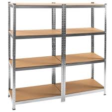 Etagere Charge Lourde 4 Plateaux Pas Cher Tectake Etagere Acier Etagere Rangement Piece De Rangement