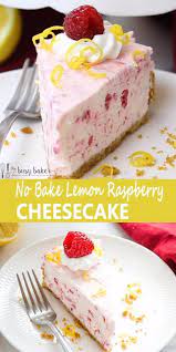 Easy No Bake Lemon Raspberry Cheesecake Video Recipe Video Summer Desserts Raspberry Cheesecake Raspberry Desserts
