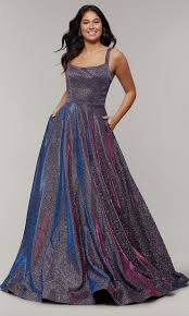 Long Glitter Prom Dress With Pockets Glitter Prom Dresses Fancy Dresses Prom Dresses