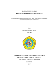 Divisi kewirausahaan merupakan divisi yang mewadahi pengembangan keahlian kewirausahaan mahasiswa perencanaan wilayah dan kota departemen teknik arsitektur dan perencanaan fakultas. Pdf Karya Tulis Ilmiah Zigato Dro Academia Edu