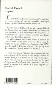 Le style est simple mais époustouflant. Topaze Marcel Pagnol Fallois Poche Espace Culturel Leclerc St Leu