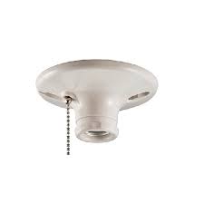 If you pull too hard on the pull chain the chain can break or come out of its socket. Eaton Wiring Ceiling Lamp Holder W Pull Chain Switch Eaton Wiring S759w Cd Sp Homelectrical Com