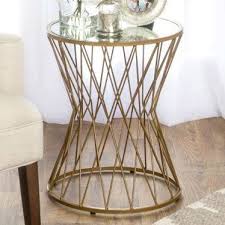 Carpendale Hourglass Metal End Table Metal Accent Table Metal End Tables End Tables