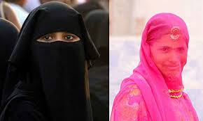 Image result for pic of Indian Hindu women with ghoonghat
