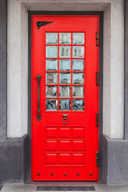 Glass and metal work harmoniously together to create each modern steel door. Creating A Charming Entryway With Red Front Doors