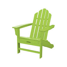Hanover Outdoor All Weather Adirondack Chair With Attached Ottoman Lime Trex Outdoor Furniture Adirondack Chair Patio Adirondack