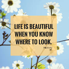 Life Is Beautiful When You Know Where To Look Positivitynote Positivity Inspiration Ware Woorden Woorden Positief