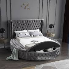 We did not find results for: Grey Velvet Tufted Round Storage King Bed Luxus Meridian Contemporary Modern Luxusgrey K