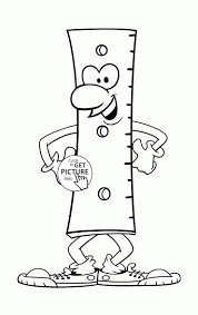 First Day Of School Coloring Pages New Back To School Funny Ruler Coloring Page For Ki Coloring Pages Inspirational Space Coloring Pages Cartoon Coloring Pages