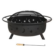 We also have fire pit dome covers. Sunnydaze Outdoor Camping Or Backyard Steel Round Cosmic Fire Pit With Spark Screen Log Poker And Wood Grate 42 Black Target