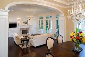Modern living room and kitchen design. Beautiful Arches In Modern Interiors Traditional Family Rooms Sunken Living Room Family Room Design
