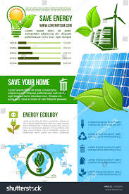 Energy Ecology Conservation Vector Infographics Graph Stock