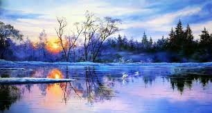 Activities such as ice skating and ice hockey like 'winter' by frederick mackie and 'spectator' by mary g smith, or building snowmen like in john rossini's 'joy of snow', of christmas time like dan campanelli's 'bringing home the. Winter Landscape Painting Perfect Art Paintings Prints Landscapes Nature Seasons Winter Artpal