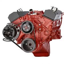 Black Chevy Small Block Serpentine Kit Lwp Alternator Only