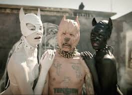 Pitbull Terrier Pitbull Terrier Cat Mask Horror Art