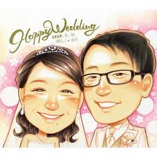 結婚 似顔絵