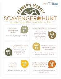 Let Kids Have Fun At The Farmers Market With This Fruit And Veggie Scavenger Hunt Kids Farmers Market Farmers Market Farmers Market Recipes