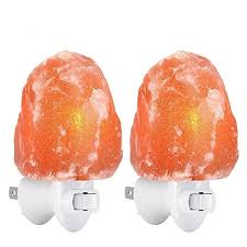 Himalayan Salt Lamp Salt Lamp Night Light With 4 Bulbs Himalayan Crystal Ebay