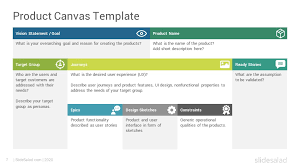 Web and soft development, design, marketing and many others. Product Canvas Powerpoint Template Slidesalad