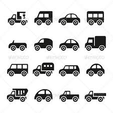 Cars Icon Set Car Icons Car Silhouette Car Wheels