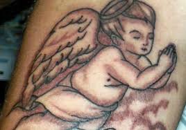 Here are few best baby angel tattoos, with their descriptions: Praying Baby Angel Tattoo Design
