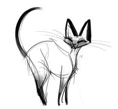 Black And White Siamese Cat Drawing 305 Siamese Cat Sketch Siamesecat Cat Sketch Animal Drawings Cat Drawing